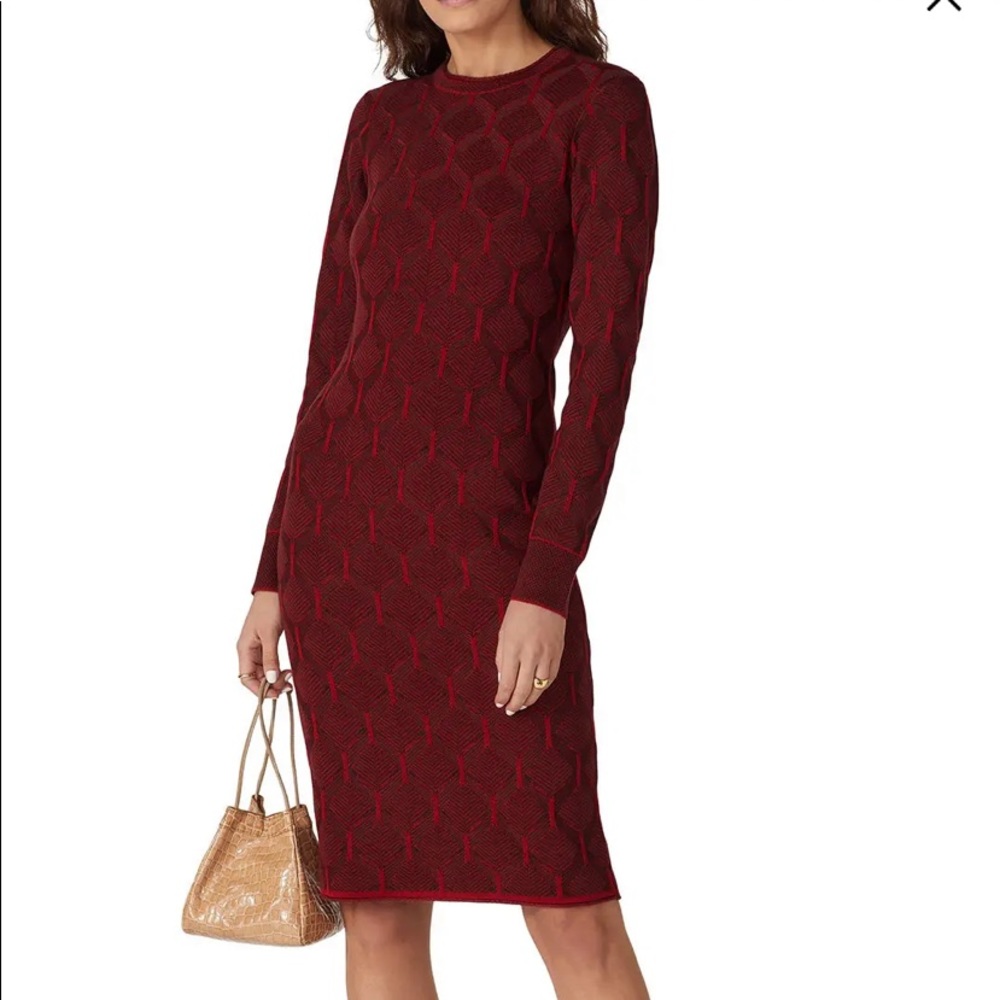 Thakoon maroon sweater dress